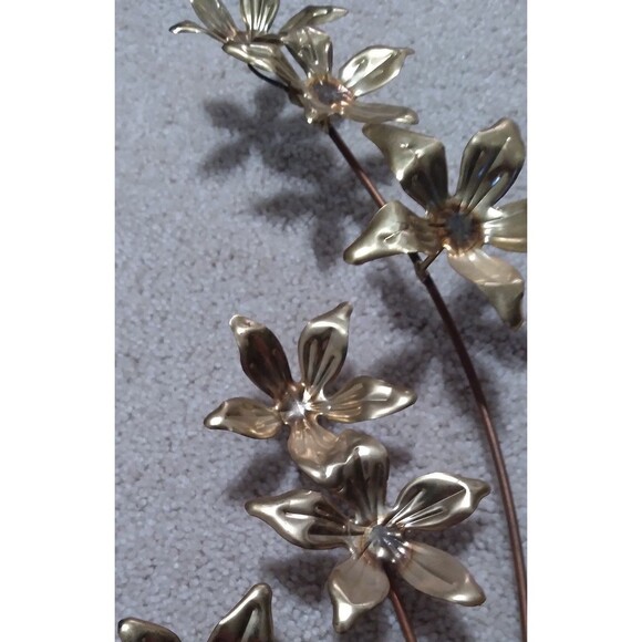 Vintage Home Interiors Floral Butterfly Metal Wall Art - Picture 7 of 7